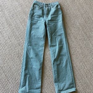 Never worn FREE PEOPLE striped bootcut jeans !
